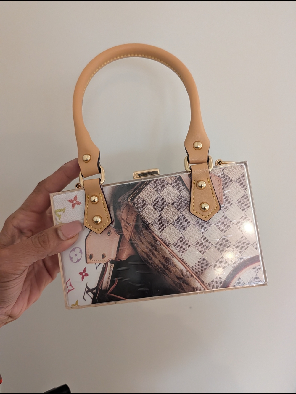 Wearable Art - Upcycled Print Media Acrylic Statement Clutch